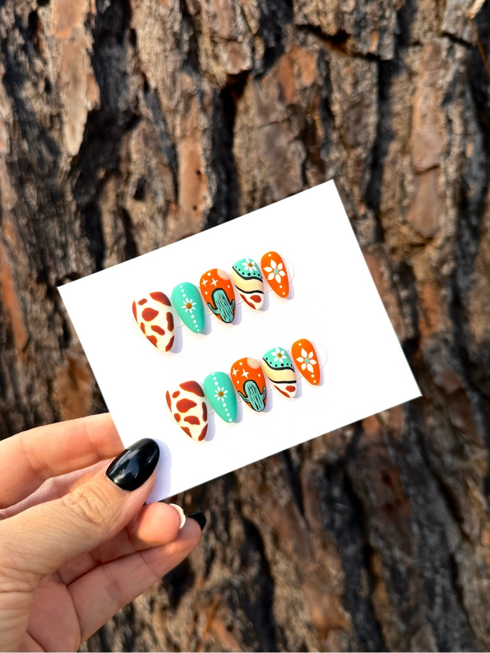Desert Daisy Cowgirl Press-On Nails